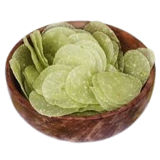 Sabudana Batata Green chilli  Papad