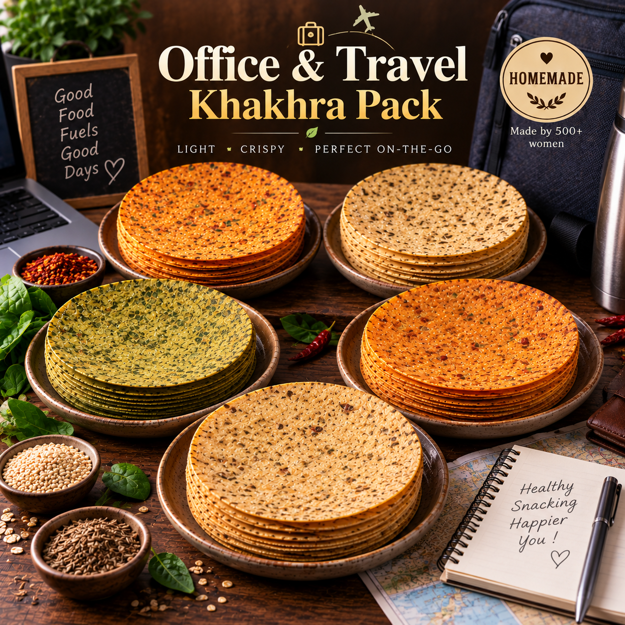 Office & Travel Khakhra Pack