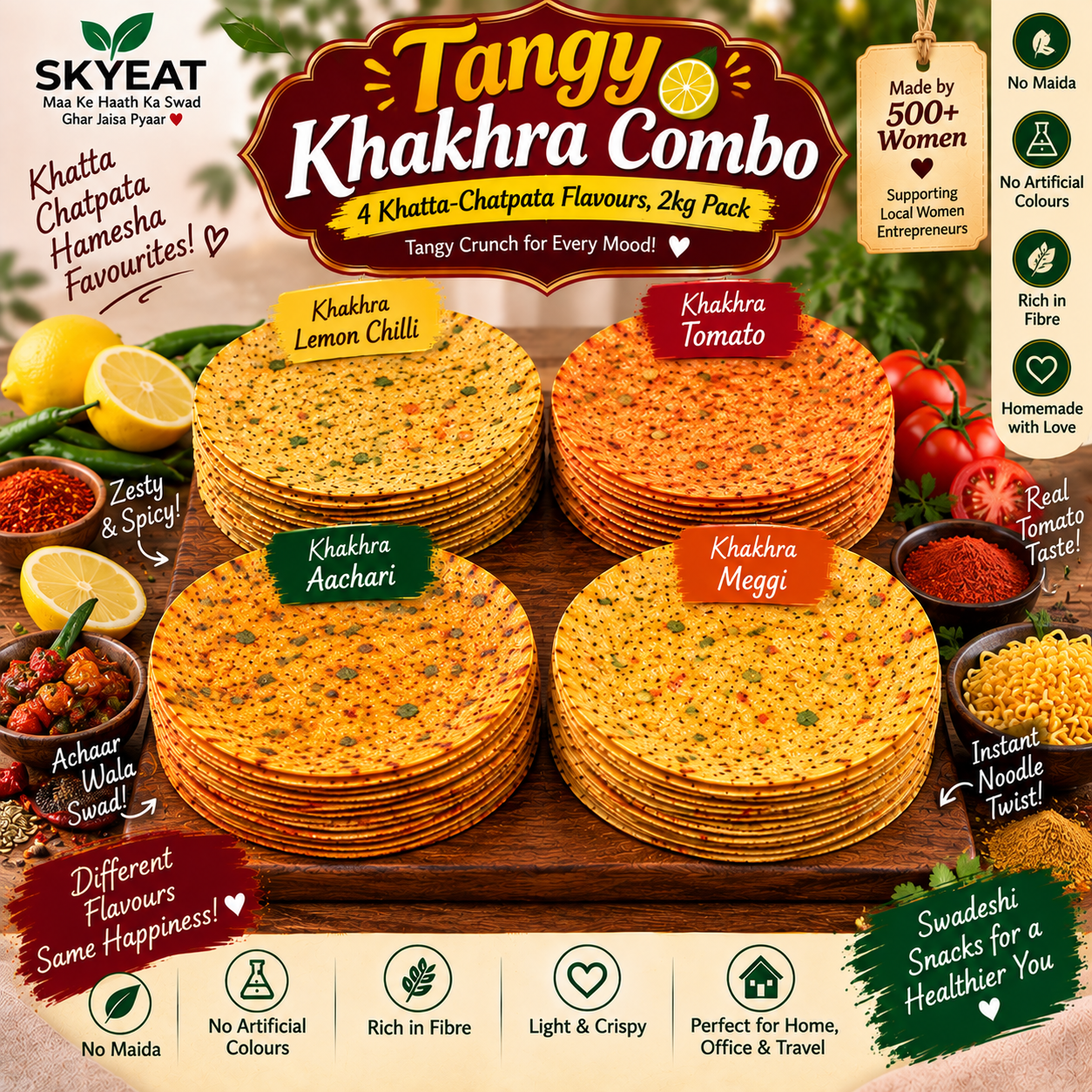 Tangy Khakhra Combo