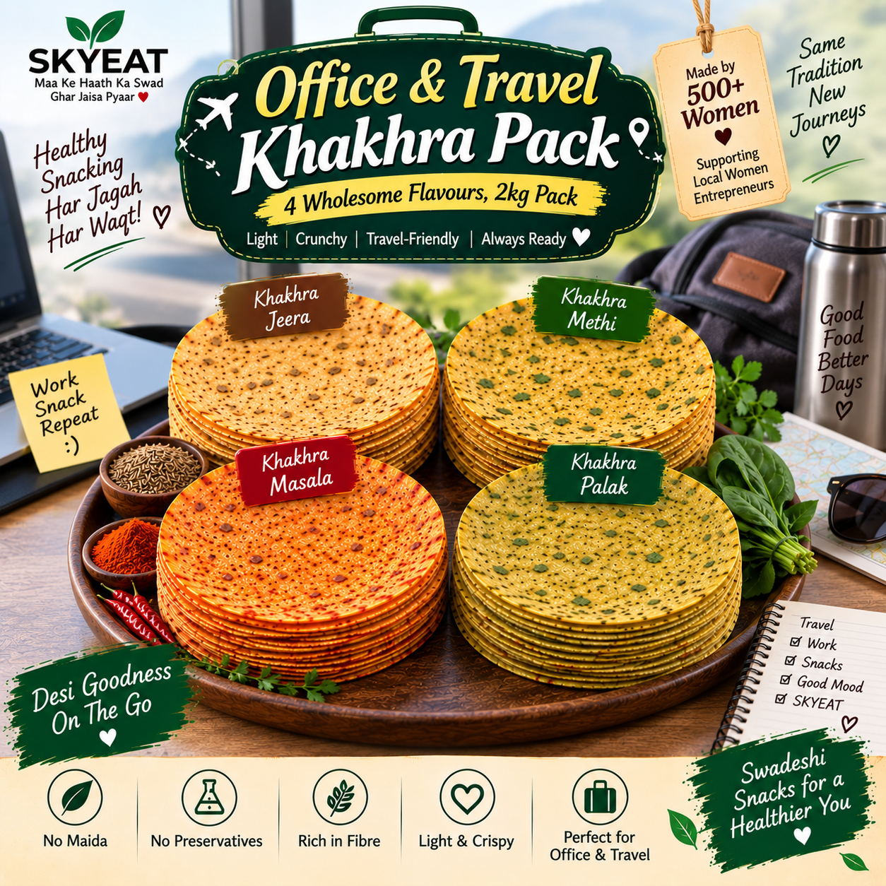 Office & Travel Khakhra Pack