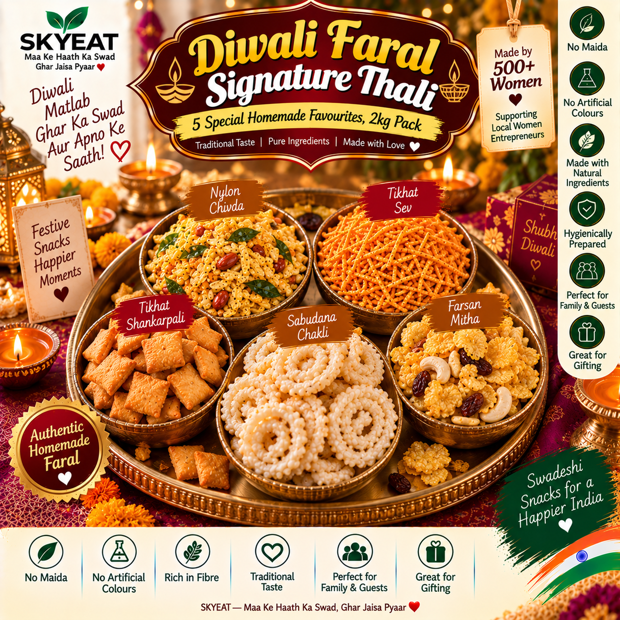 Diwali Faral Signature Thali