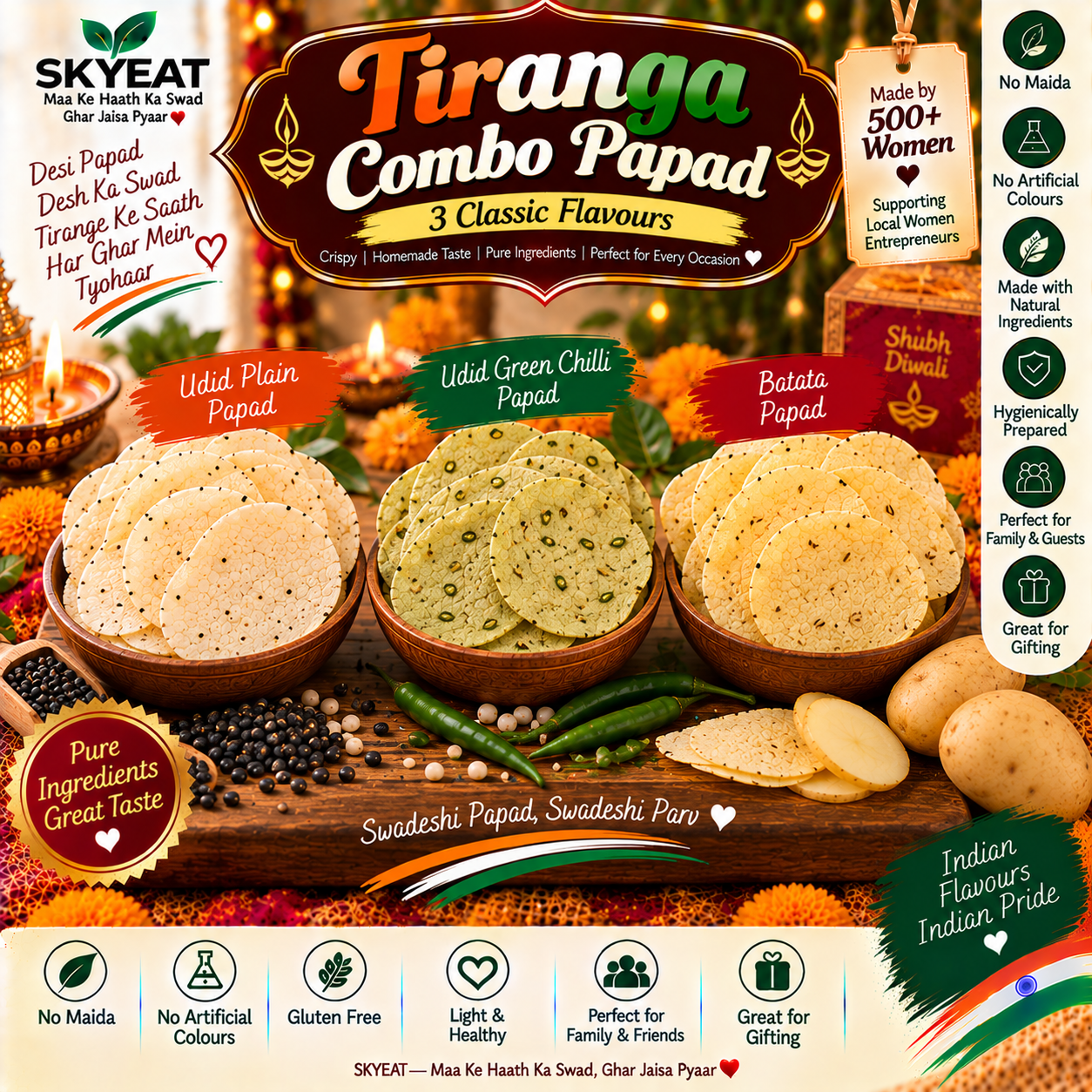 Tiranga Combo Papad